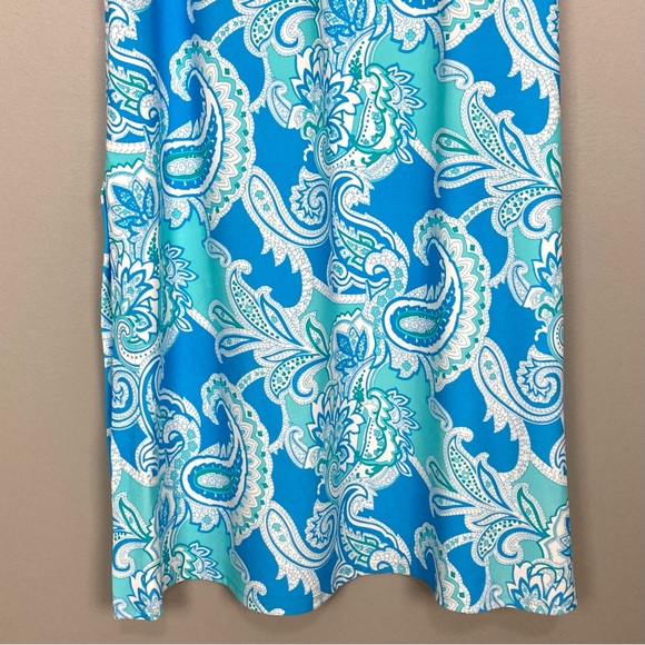 Jude Connally Paisley Maxi Dress Women’s Size S Smooth Knit Colorful Sleeveless - Picture 6 of 8